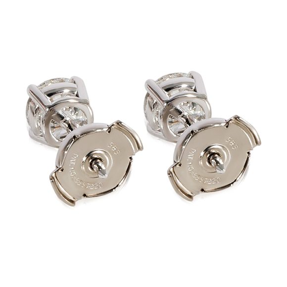 Blue Nile Basics Diamond Stud Earring in 14K White Gold H SI1 1.15 CTW - Picture 3 of 4